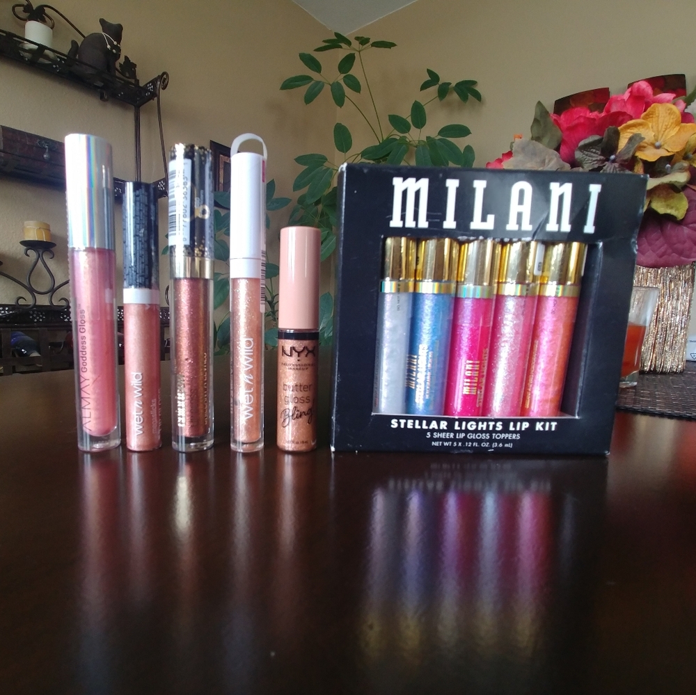 Milani, Wet n Wild, NYX Lip Gloss Bundle